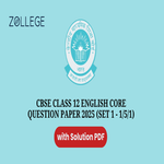 CBSE Class 12 English Core Question Paper 2025 Set 1 1 5 1 with Solution Pdf